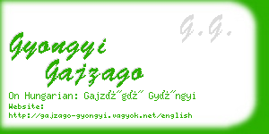 gyongyi gajzago business card